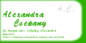 alexandra csepany business card