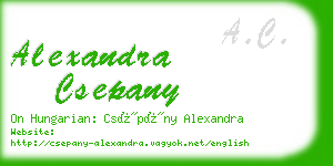 alexandra csepany business card